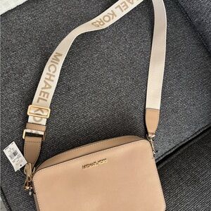 Michael Kors Tan Crossbody Bag with Gold Hardware